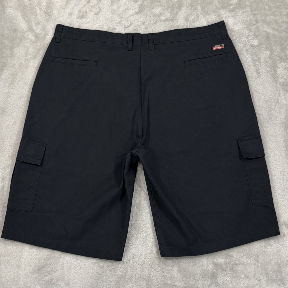 Dickies Shorts Mens 42 Black Cargo Relaxed Lightweight Workwear Twill High Rise - Picture 2 of 13